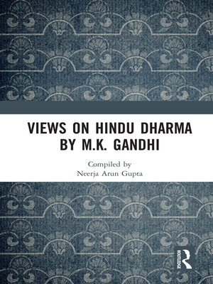 cover image of Views on Hindu Dharma by M.K. Gandhi